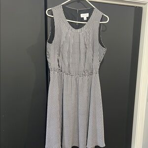 Elle Black and White Pleated Sundress